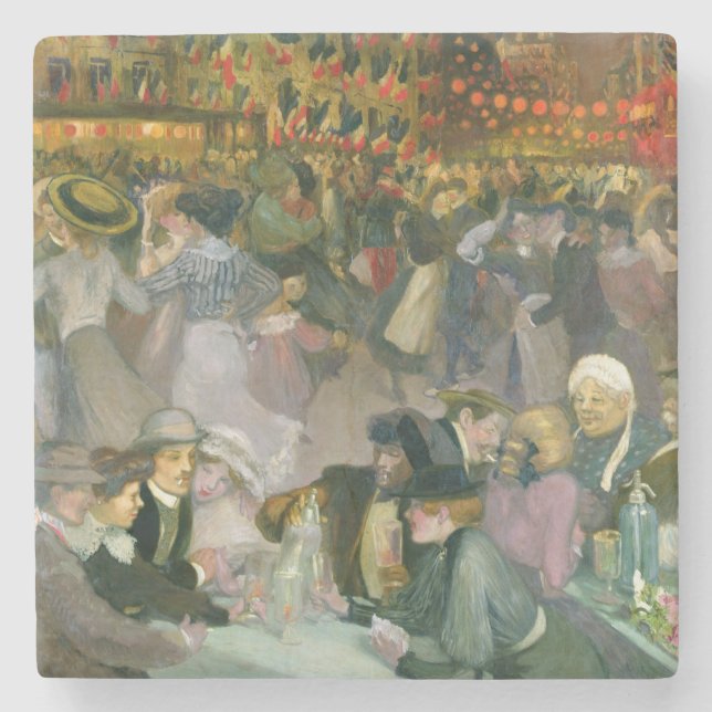 Ball on the 14th July Stone Coaster (Front)