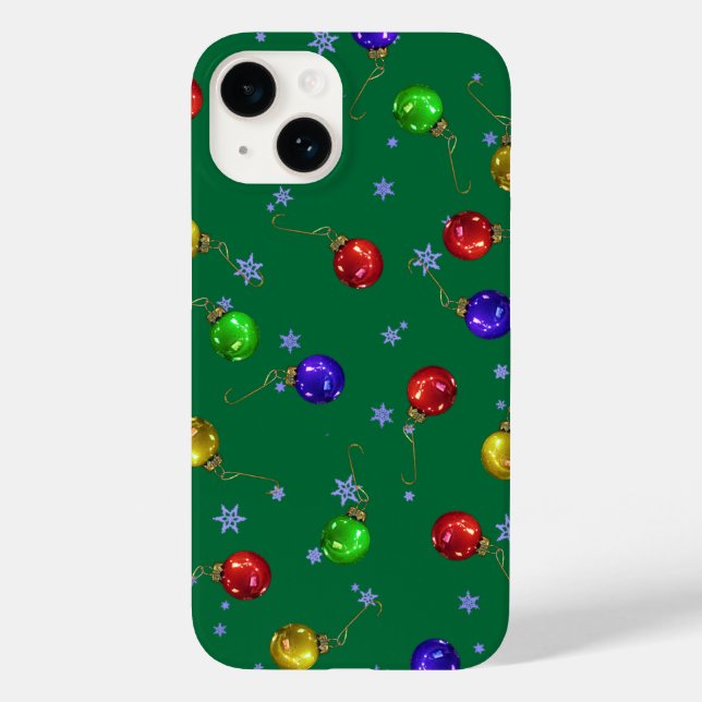 Ball Ornaments and Snow Case-Mate iPhone Case (Back)