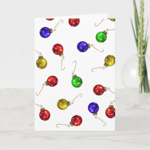 Ball Ornaments Customisable Holiday Card