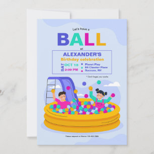 Ball Pit Party Invitation