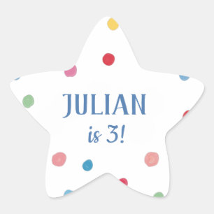 Ball Pit Polka Dots Kids Birthday Party Napkins Star Sticker