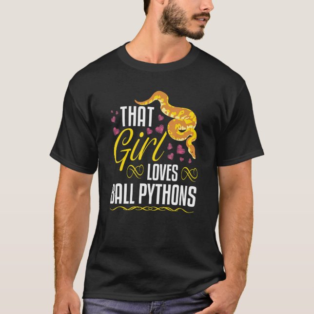 Ball Python Girl Banana Ball Royal Python T-Shirt (Front)