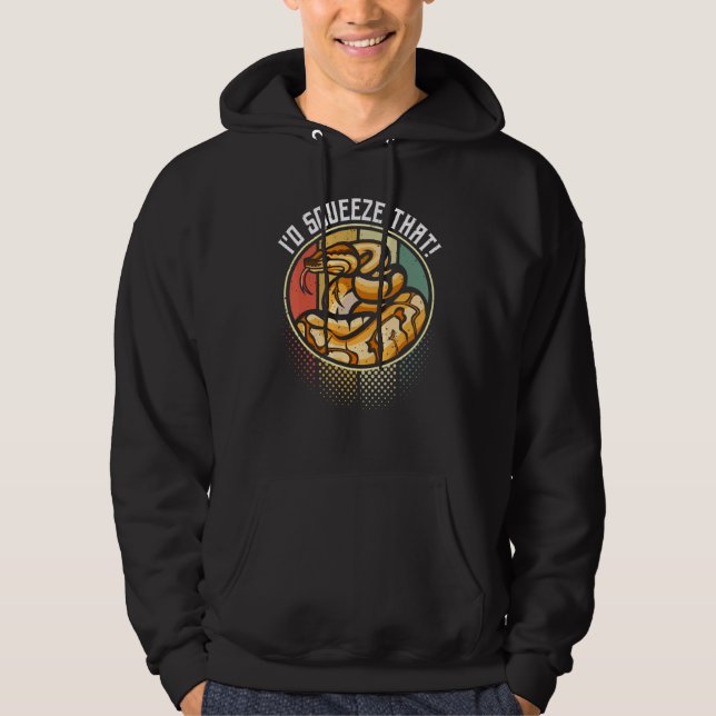Ball Python Herpetologist Pun For A Banana Snake   Hoodie (Front)