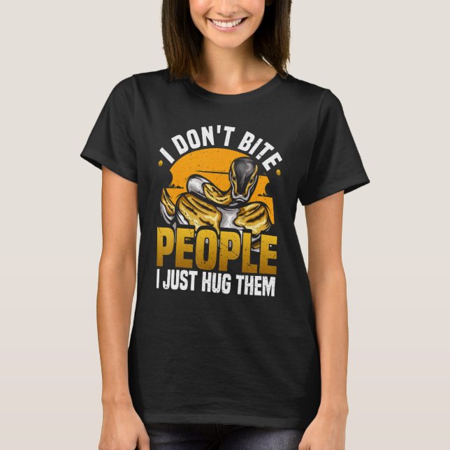 Ball Python Herpetologist Pun For A Banana Snake T-Shirt (Front)