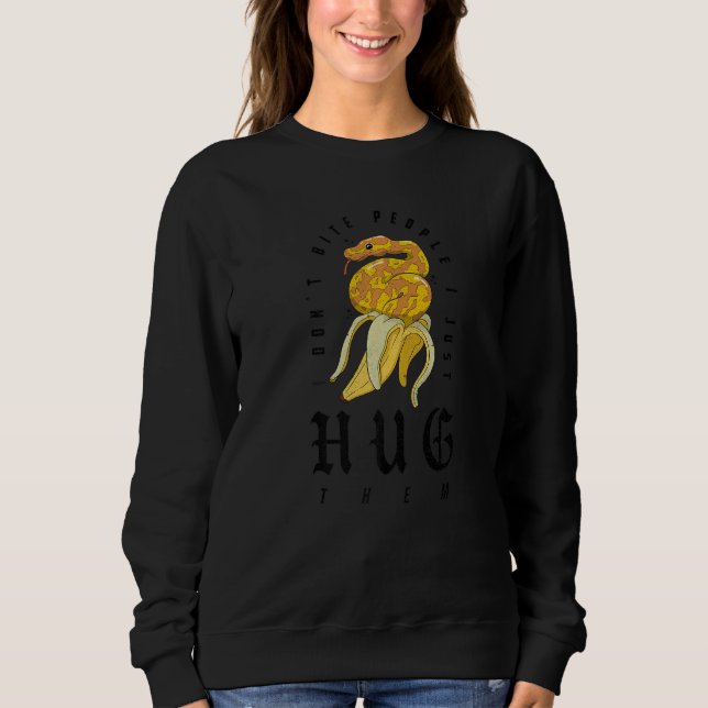 Ball Python Herpetologist Snake Owner Banana Royal Sweatshirt (Front)