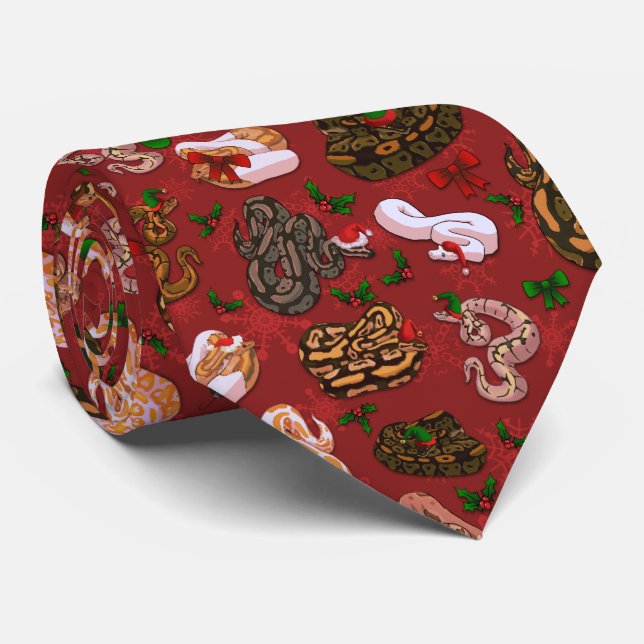 Ball Python Morph Holiday Red Tie (Rolled)