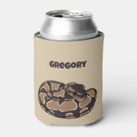 Ball Python Snake, Brown and Tan Personalised