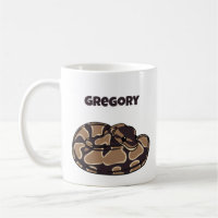 Ball Python Snake, Brown and Tan Personalised