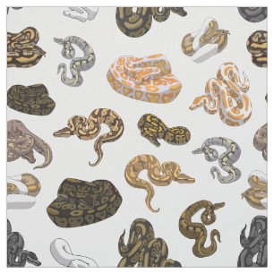 Ball Python Snake Morph Pattern Fabric