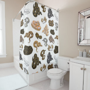 Ball Python Snake Morph Pattern Shower Curtain