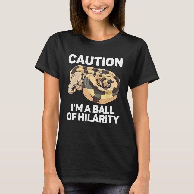 Ball Python Snake  Reptile  Noodle Reptile Snek 6 T-Shirt (Front)