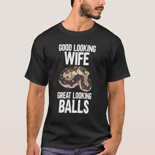 Ball Python Snake  Reptile  Noodle Reptile Snek T-Shirt (Front)