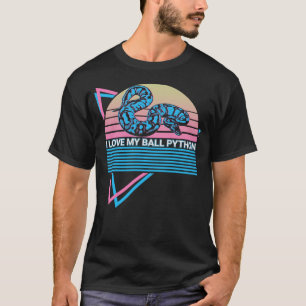 Ball Python Snake Retro I Love My Ball Python T-Shirt