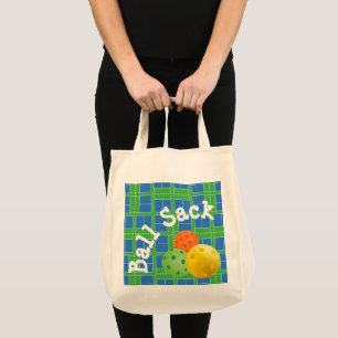 Ball Sack for Pickleballs - Blue Green Orange Tote Bag