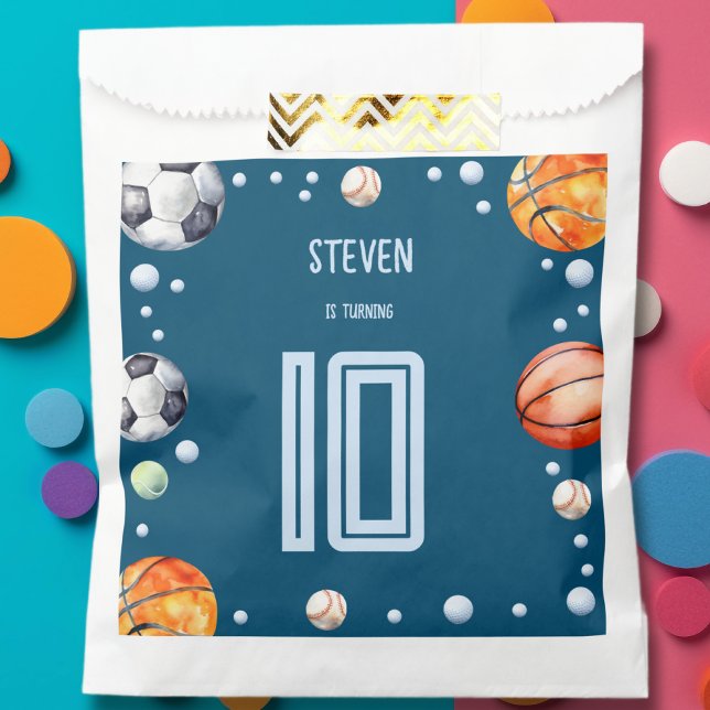 Ball sports kids birthday favour bags (Creator Uploaded)