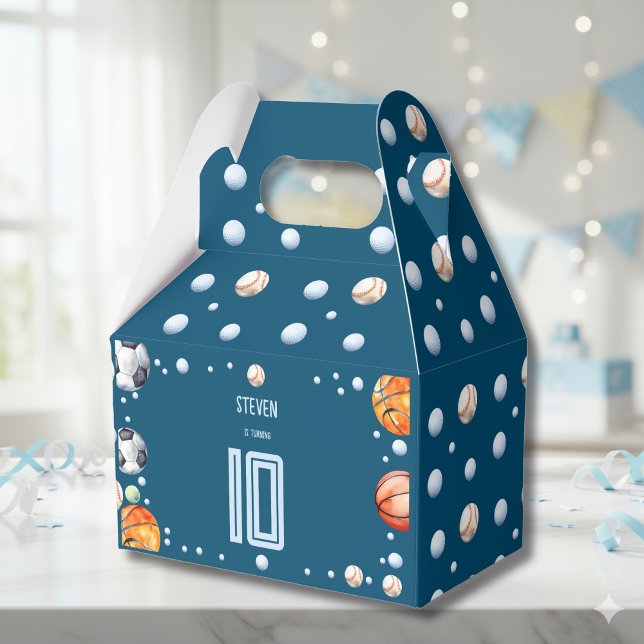 Ball sports kids birthday favour box (Creator Uploaded)