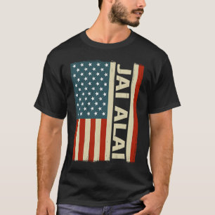 ball sports usa flag jai alai player jai alai 1 T-Shirt