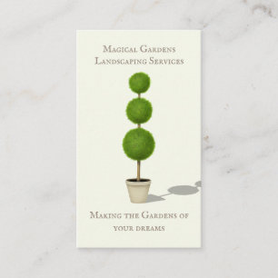 Ball Topiary Garden Themed Traditional Elegant Business Card