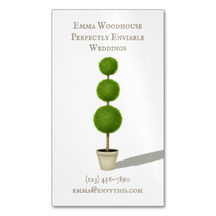Ball Topiary Shrub Traditional Charming Business Magnetic Business Card