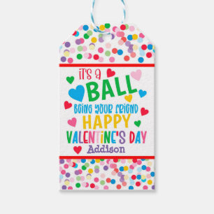 Ball Valentine favour tag