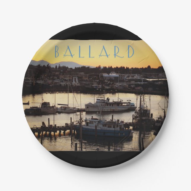 Ballard Boats Paper Plate (Front)
