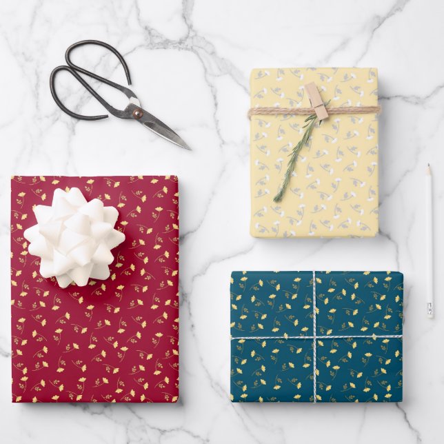 Ballarred Cream Green Wrapping Paper Sheet (Front)