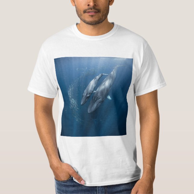 Ballenas azules enamoradas T-Shirt (Front)