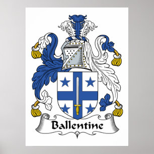 Ballentine Family Crest Poster