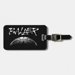 Baller (basketball) luggage tag