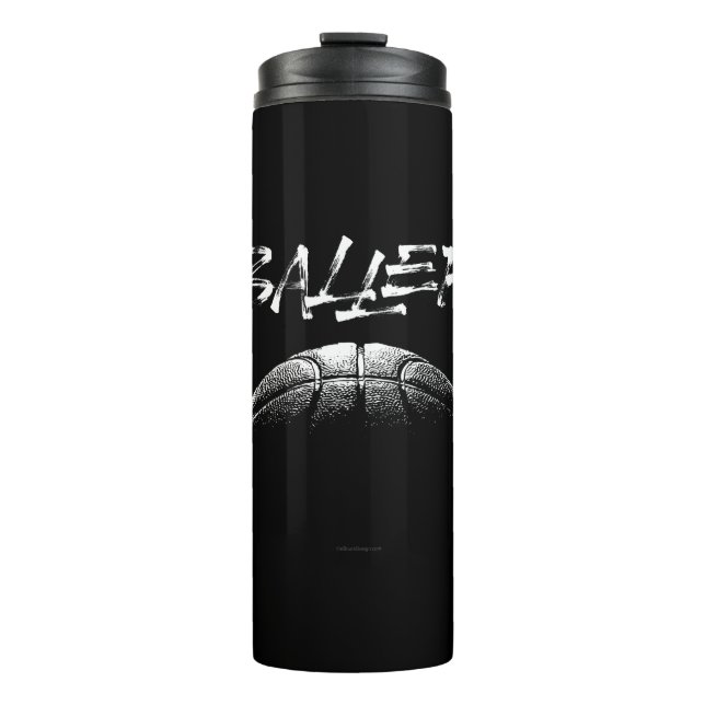 Baller (basketball) thermal tumbler (Front)