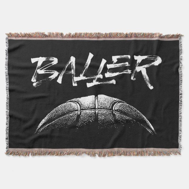 Baller (basketball) throw blanket (Front)