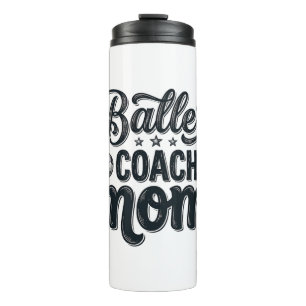 Baller Coach Mom Vintage Soccer Shirt Design_1 Thermal Tumbler