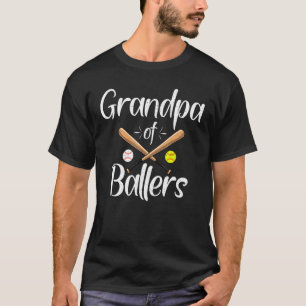 Baller Fathers Day Shirt Grandpa Of Ballers Baseba