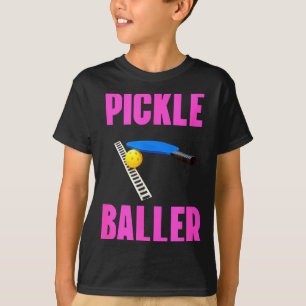 Baller,funny pickle ball gifts,pickleball paddle T-Shirt