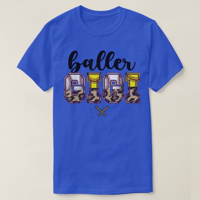 Baller Gigi Baseball Softball Gigi Grandma T-Shirt (Design Front)