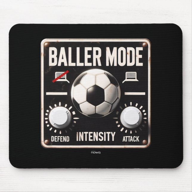 Baller Mode - Black Sign Attack And Defend The Goa Mouse Mat (Front)