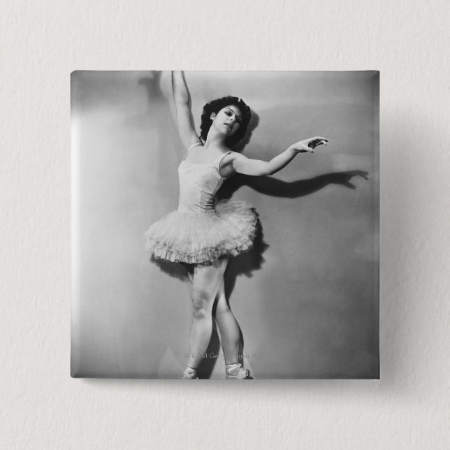 Ballerina 2 15 cm square badge (Front)