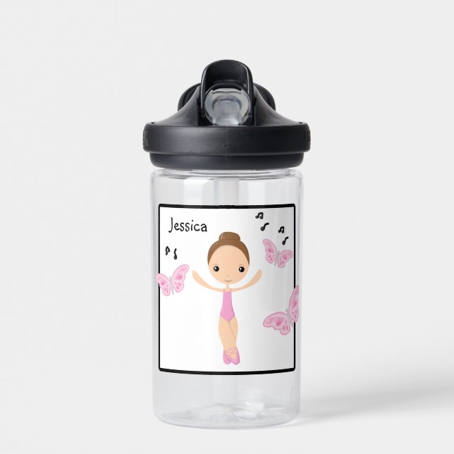 Ballerina 2 Cute Dance Girl Water Bottle (Front)