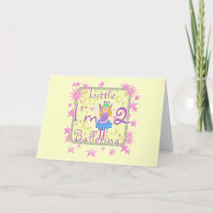 Ballerina 2nd Birthday Tshirts and Gifts Card