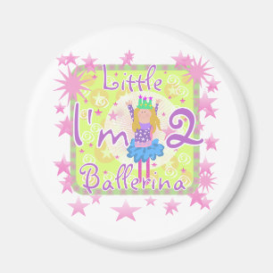 Ballerina 2nd Birthday Tshirts and Gifts Magnet