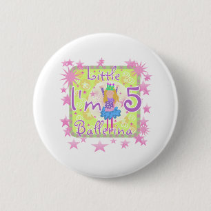 Ballerina 5th Birthday 6 Cm Round Badge