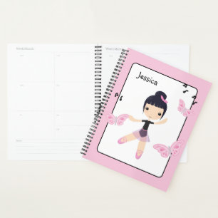 Ballerina 6 Cute Dance Girl Planner