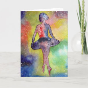 Ballerina abstract watercolor Greeting Card