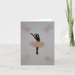 Ballerina All Occasion Card<br><div class="desc">Original Ballerina dancing in her needle tatted skirt with accented corners. Embossed layered detailing created by Debbie Passinger. Anyone can frame it and decorate their home,  bedroom or office as well.</div>