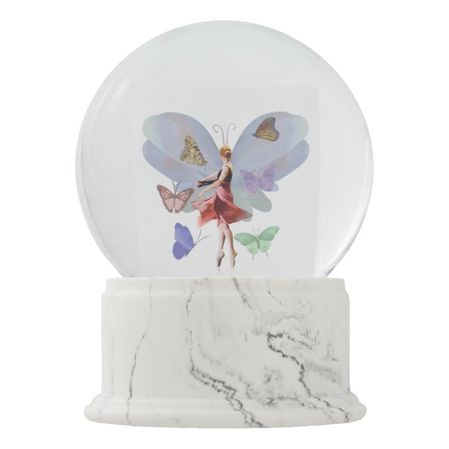 Ballerina and Butterflies Snow Globe (Front)