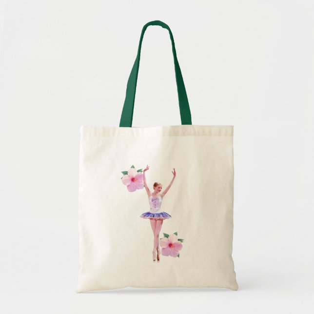 Ballerina and Hibiscus Bag (Front)