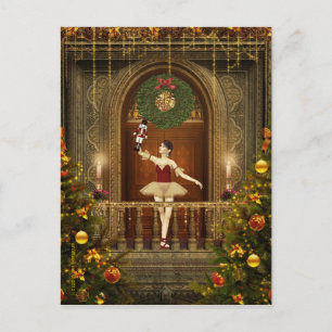 Ballerina and Nutcracker Digital Art Postcard