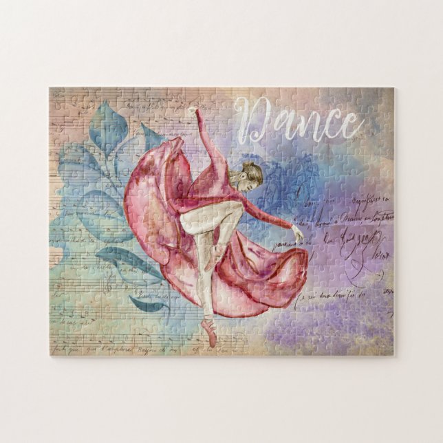 Ballerina and Sheet Music Nature Fantasy Dance Jigsaw Puzzle (Horizontal)