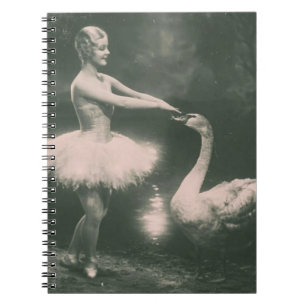 Ballerina and Swan Faux Vintage Photography Notebook