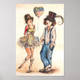 Ballerina and the Clown Poster